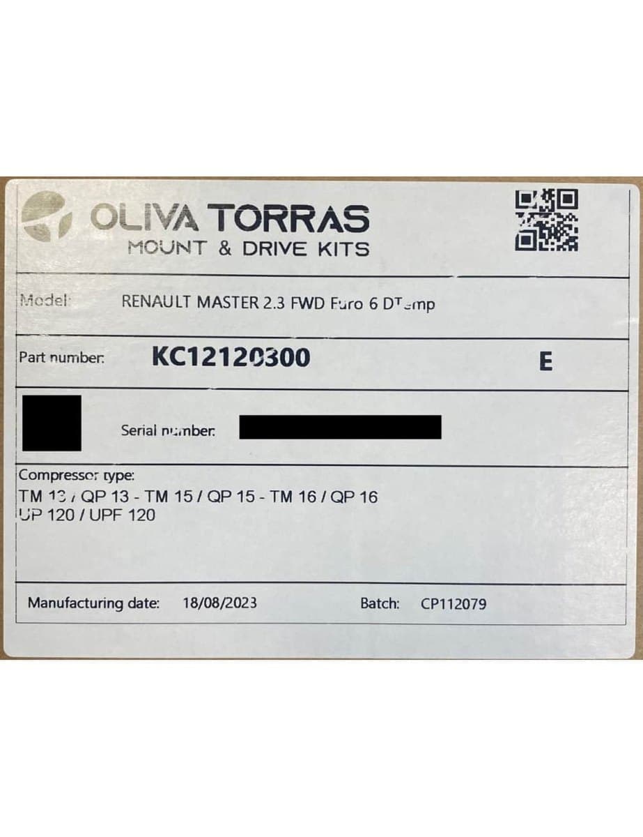 Kompresör Braketi Oliva Torras KC12120300 – Renault Master 2.3 görsel 3