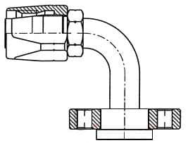 Sökülebilir Rakor Maflow MRB2094 – FLANGE FOR COMPRESSOR 90° x SIZE 16