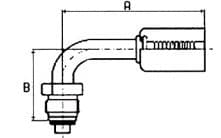 Sıkmalı Rakor Maflow MRB3686 – MALE OR 90° 5/8''-18 UNF x SIZE 06