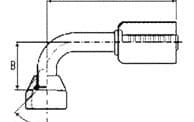 Sıkmalı Rakor Maflow MRB3826 – FEM FLARE 90° 5/8''-18 UNF x SIZE 06