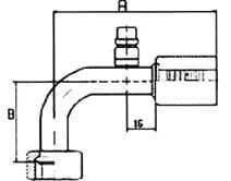 Sıkmalı Rakor Maflow MRB3785 – FEM OR 90° 5/8''-18 UNF x SIZE 06. VALV. HP