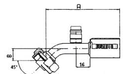 Sıkmalı Rakor Maflow MRB3758 – FEM ROTALOCK 45° 3/4-16 UNF x SIZE 08. VALV. HP