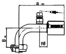 Sıkmalı Rakor Maflow MRB3768 – FEM ROTALOCK 90° 3/4-16 UNF x SIZE 08. VALV. HP